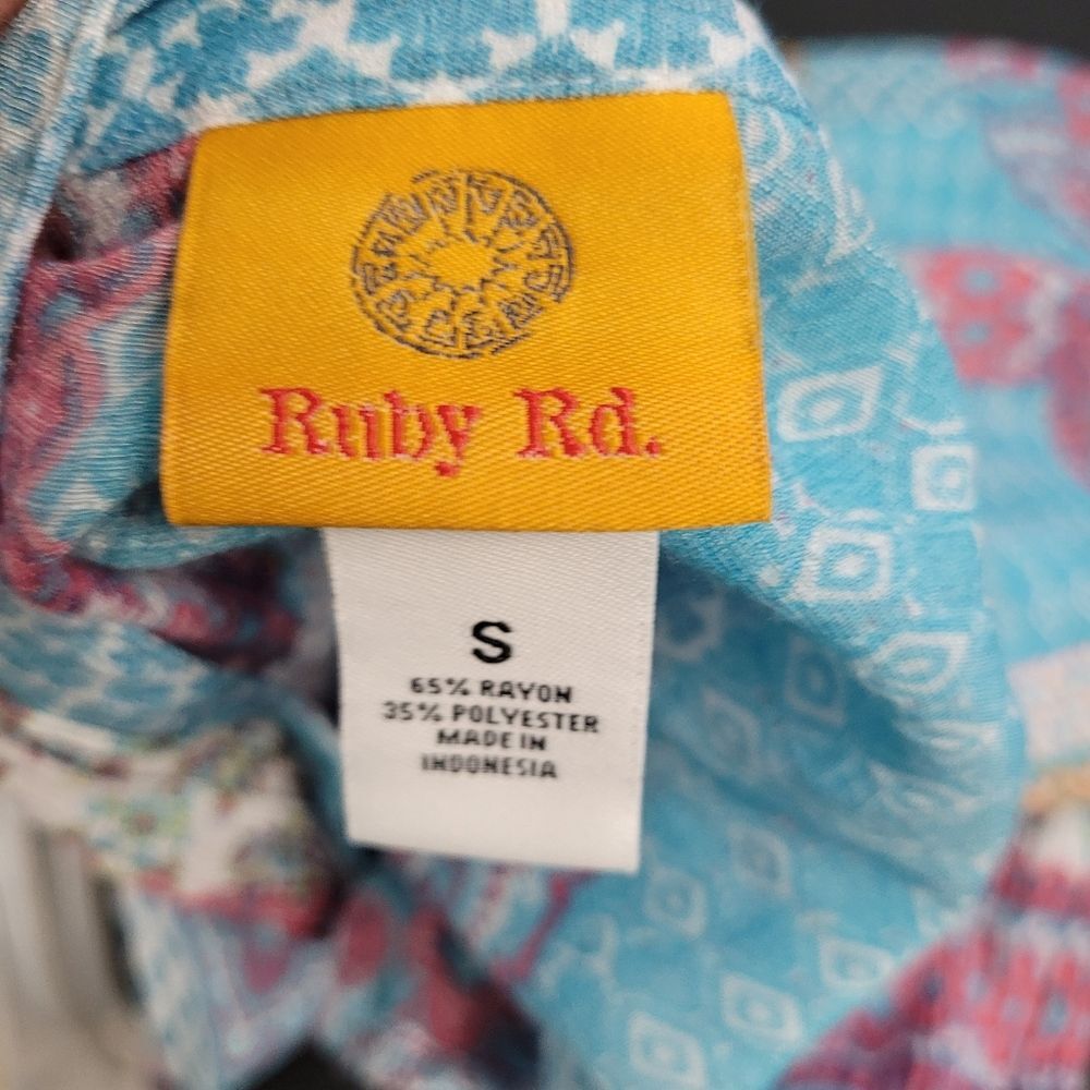 Ruby Rd Boho Button Front Roll Tab Sleeves Mix Pr… - image 5